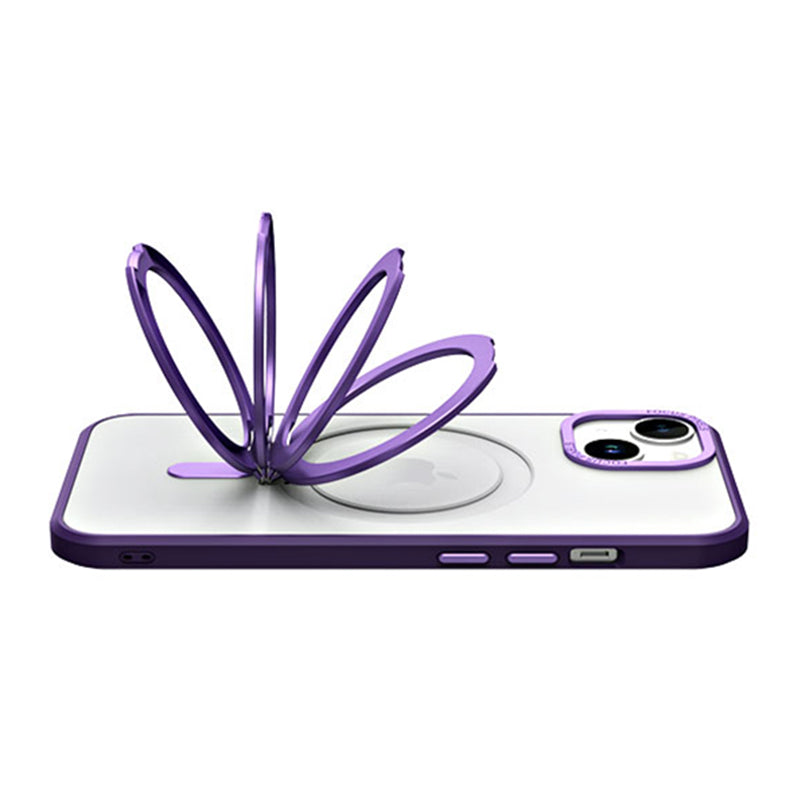 Back Shell for iPhone 14 Plus Compatible with MagSafe Skin-touch Phone Case Electroplating Camera Frame Design PC TPU Kickstand Cover Back Shell for iPhone 14 Plus Compatible with MagSafe Skin-touch Phone Case Electroplating Camera Frame Design PC TPU Kickstand Cover